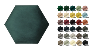 Panel tapicerowany heksagon 26x30 cm Uttario Velvet